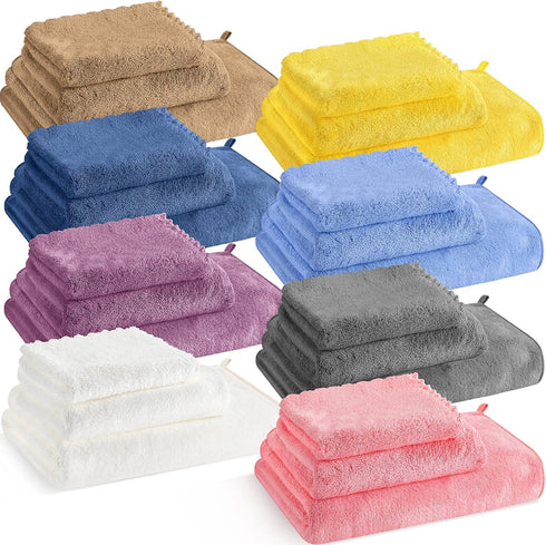 24 Pcs Bathroom Towel Set Bath Towels Bulk Include Hand Towels Washcloths