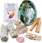 Perfect Unity Smudging Kit - 2 White Sage Smudge Sticks + 2 Palo Santo Sticks + Abalone Shell Bowl + Rose Quartz
