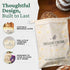 Organic Crumb (5 1) 2 Reusable Bread Bags for Homemade Bread in XL Cotton Beeswax Bags, Reusable Beeswax Wrap, Bowl