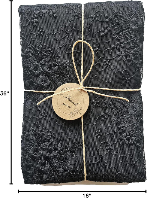 Insparkle Living 16x60 inches Floral Lace Table Runner, - Embroidered Runner for End Tables, Coffee Tables, Buffets