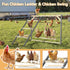 PETSFIT Chicken Perch for Coop-Solid Wood and Rustproof Iron Roosting Bar with Swing - Ideal for Backyard Poultry