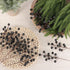 40 (40, Rowfad Pcs Artificial Berry Stems Branches, Halloween Black Faux Holly Berries Picks Ornaments for Christmas