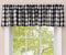 Park Designs Farmhouse Kitchen Valances, Black & Cream Buffalo Check, 72" x 14"