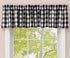 Park Designs Farmhouse Kitchen Valances, Black & Cream Buffalo Check, 72" x 14"