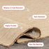 nuLOOM 2' x 3' Nakia Natural Outdoor Performance Area Rug, Stain Resistant, Weather Resistant for High Traffic Areas