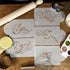 Designer Stencils C480 Five Scroll Cake Stencil Set, Beige/Semi-Transparent