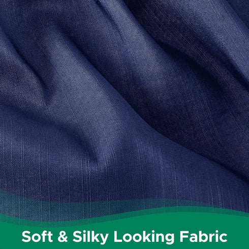 Biscaynebay Wrap Around Bed Skirts for Queen Beds, 15" Drop, Navy Adjustable Elastic Dust Ruffles, Machine Washable