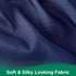 Biscaynebay Wrap Around Bed Skirts for Queen Beds, 15" Drop, Navy Adjustable Elastic Dust Ruffles, Machine Washable