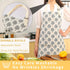 Tosewever 2 Pieces Cotton Linen Waterproof Bib Apron, Unisex Cooking Kitchen Aprons with 2 Pockets (Triangle/Tree, 2)