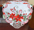Holiday Christmas Table Runner, 13"x34", Cutwork Embroidered Floral Dresser Scarf for Home Dining