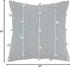 SARO LIFESTYLE Rhiannon Collection Knotted Line Design Pillow Cover, 22", Light Blue