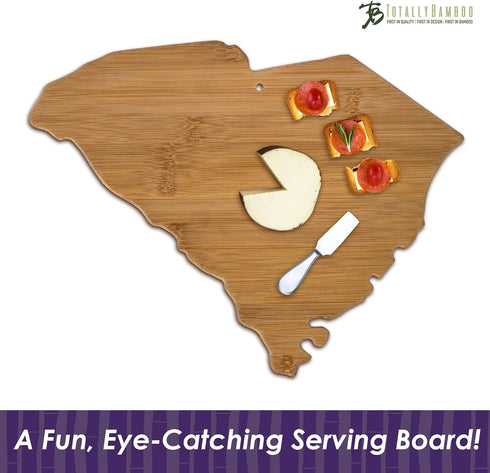 Totally Bamboo South Carolina State Shaped Bamboo Serving & Cutting Board