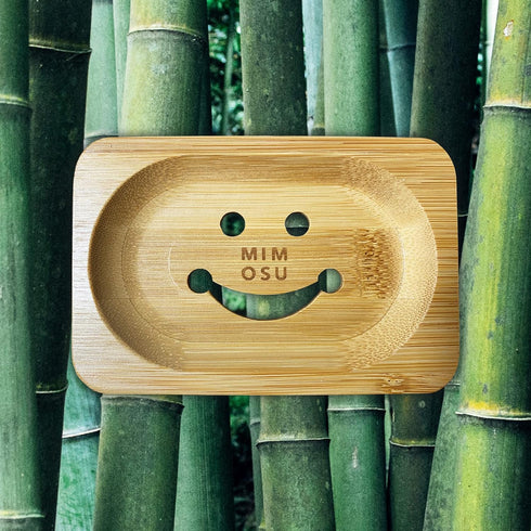 mimosu Bamboo Soap Dish with Drain, Eco-Friendly Wooden Holder for Shampoo Bars, Zero Waste Bathroom Tray