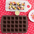 Webake Mini Brownie Pan, Square Silicone Baking Mold for Keto Fat Bomb, Chocolate