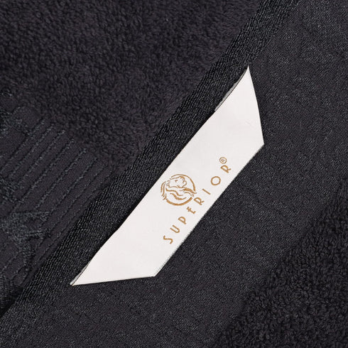 6 Set, 2 2 2 Superior Piece Cotton Towel Floral Jacquard Dobby Border, Quick Dry, Decorative Bathroom, Shower, Bath