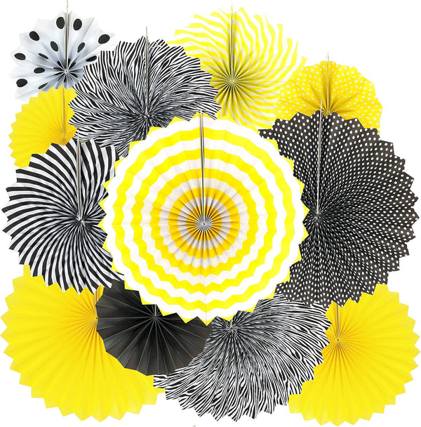 Yellow Bee Party Hanging Decorations, Construction Zone Wild One Birthday Baby Shower Ceiling Hangings
