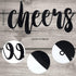 Pangda Cheers Sign for Home Bar, Metal Wall Decor for Home Office Living Room, Black, 13.78 x 5.91 Inch