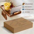 Drink(13.8" 9.5" 1") Tinamo Acacia Wood Sofa Armrest Tray with Phone Holder - Large Sofa Arm Tray Table Clip - Couch