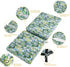 Magpie Fabrics Swimming 45"x20"x3", Outdoor/Indoor High Back Square Corner Chair Cushion with Handle & Ties, Waterproof