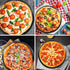 Pizza Steel Pan for Oven, 12 Inch Nonstick Round Pizza Baking Sheet, Perforated Carbon Steel Pizza Bakeware