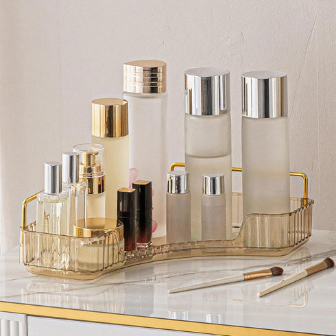 Counter Countertop 1 YCIA&DONE Corner Bathroom Organizer, Makeup Organizer for Vanity, Skincare Cosmetic Perfume Tray