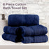 6 Set 550 100% 2 2 2 Set Lavish Home Piece Towel - GSM Cotton Bathroom Accessories - Bath Sheets, Hand Towels, and Wash