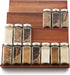 Wood Spice Drawer Organizer - Acacia Wooden Tray for Cabinet Storage, 4 Tier Spice Rack Organizer for 32 Jars (Pack of