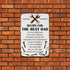 Recipe For The Best Dad Tin Sign Fun Workshop Metal Signs Unique Father's Day Gift for Dad 8x12 Inch
