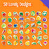 50 1-2 PCS Fruit & Vegetable Magnets, Adorable Magnetic Fruits Veggies Thick Fridge Magnets Cute Educational Learning