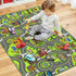 60"x36" Upgrade Ultra Non Slip Kids Car Rug, Kids Road Playmat Rug for Toy Cars, Educational Town City Map Washable