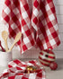 DII Buffalo Check Kitchen Collection, Classic Farmhouse Dishtowel Set, 20x30, Red & White, 3 Piece