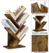 Hoctieon 4 Tier Tree Bookshelf, Free Standing Bookcase, Modern Book Storage Organizer for Home Office
