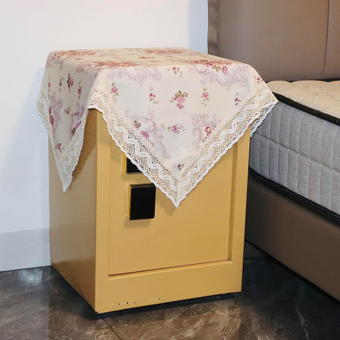 30 30 Inches Square Nightstand Tablecloth, Bedside/End Tablecloth - Dustproof, Fits Coffee Table/Printer - Light