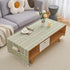 Rectangular Coffee Table Covers for Living Room Striped Embroidered Tablecloth Linen Coffee
