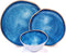 Prepara 12 Piece Melamine Dinnerware Set in Blue Ceramic