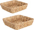 Small Wicker Basket Tray 2 Pack, Small Rattan Basket Set for Gifts,Entryway