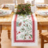 13" 70" Elrene Home Fashions Winter Holiday Berry Fabric Bordered Table or Console Runner, Christmas Table Decor, x
