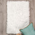 Small 2x3 Faux Fur Rug, White Fluffy Mat for Bedroom, Kids Bedroom Decor