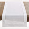 SARO LIFESTYLE Hemstitched Border Table Runner, White, 16"x72"