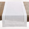 SARO LIFESTYLE Hemstitched Border Table Runner, 16"x90", White