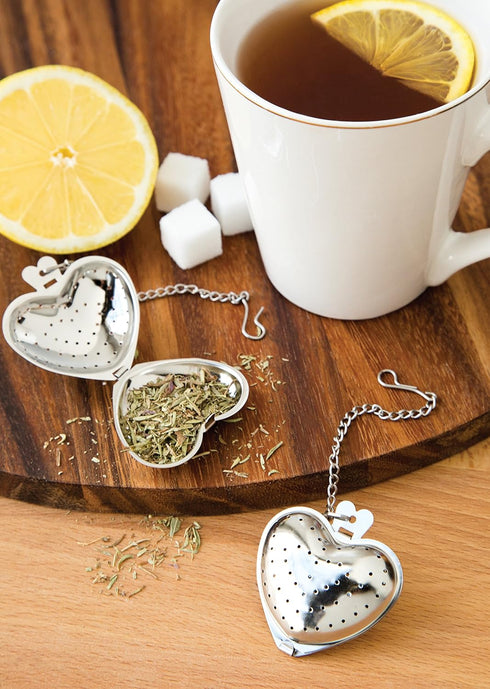 Fox Run Heart Tea Infuser, 0.25 x 1.75 x 6.25 inches, Metallic