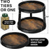 2-Tier 10-Inch Simple Houseware Lazy Susan Spice Organizer, Diameter, Rustic Brown