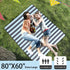 HX&OD 80x60 Extra Large Picnic Outdoor Blanket, Waterproof Picnic Mat Foldable Camping Blanket Portable with Carry