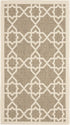 SAFAVIEH Courtyard Collection Accent Rug - 2' x 3'7", Brown & Beige, Non-Shedding, Easy Care, Indoor/Outdoor, Washable