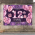 Happy 12th Birthday Banner Backdrop - 12 Party Decorations Supplies for Girl - Pink Purple Gold 4 x 6ft