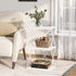 3-Tier ET-03W End Table Small Side Table Tall Bedside Night Stand with Storage Sofa Side desks for Living Room Bedroom