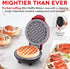 DASH Deluxe Mini Maker for Individual Waffles, Hash Browns, Keto Chaffles with Included Brush and Cord Wrap, and Easy to Clean Non-Stick Surfaces, 4 Inch, Apple Red by DASH
