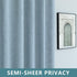 54 Inch 2 Country Dusty Blue Curtains for Kids Bedroom Length Panels Tab Top Semi Sheer Linen Light Reducing Privacy
