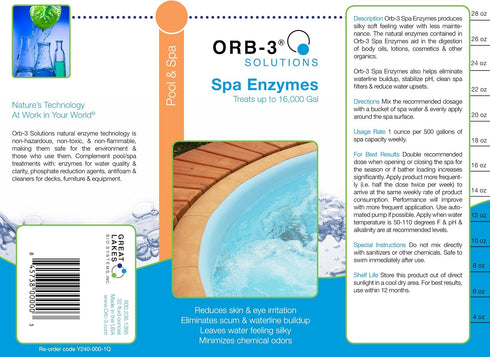 Y240-000-1Q Spa Enzymes Bottle, 1-Quart