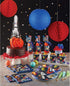 Creative Converting 725533 Space Blast All Over Print Plastic Tablecover, 54 by 108"